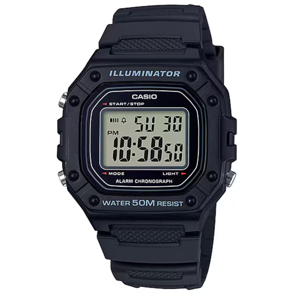 Relógio Casio Unissex Digital W-218H-1AVDF Relógio Casio Unissex Digital W-218H-1AVDF