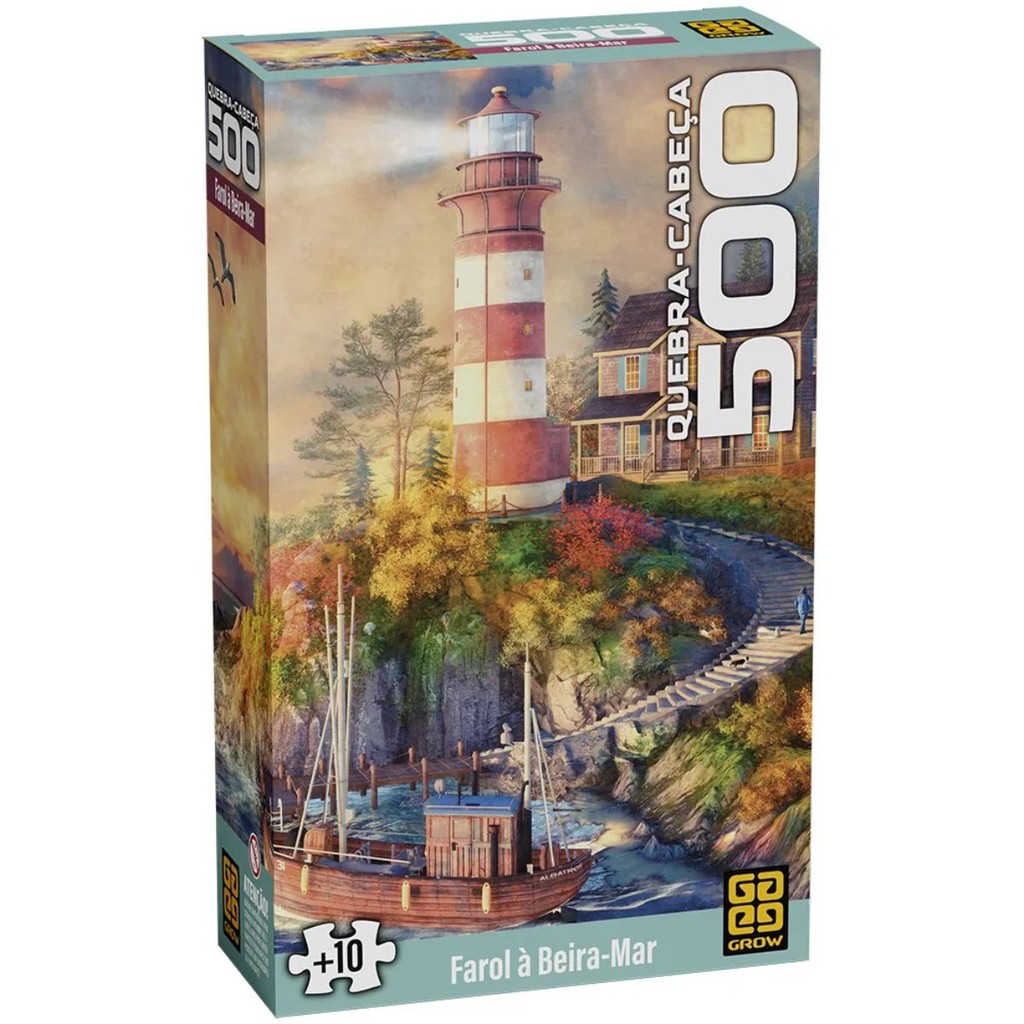 Quebra Cabeça 500 Peças Farol à Beira Mar 04861 – Grow Quebra Cabeça 500 Peças Farol à Beira Mar 04861 – Grow