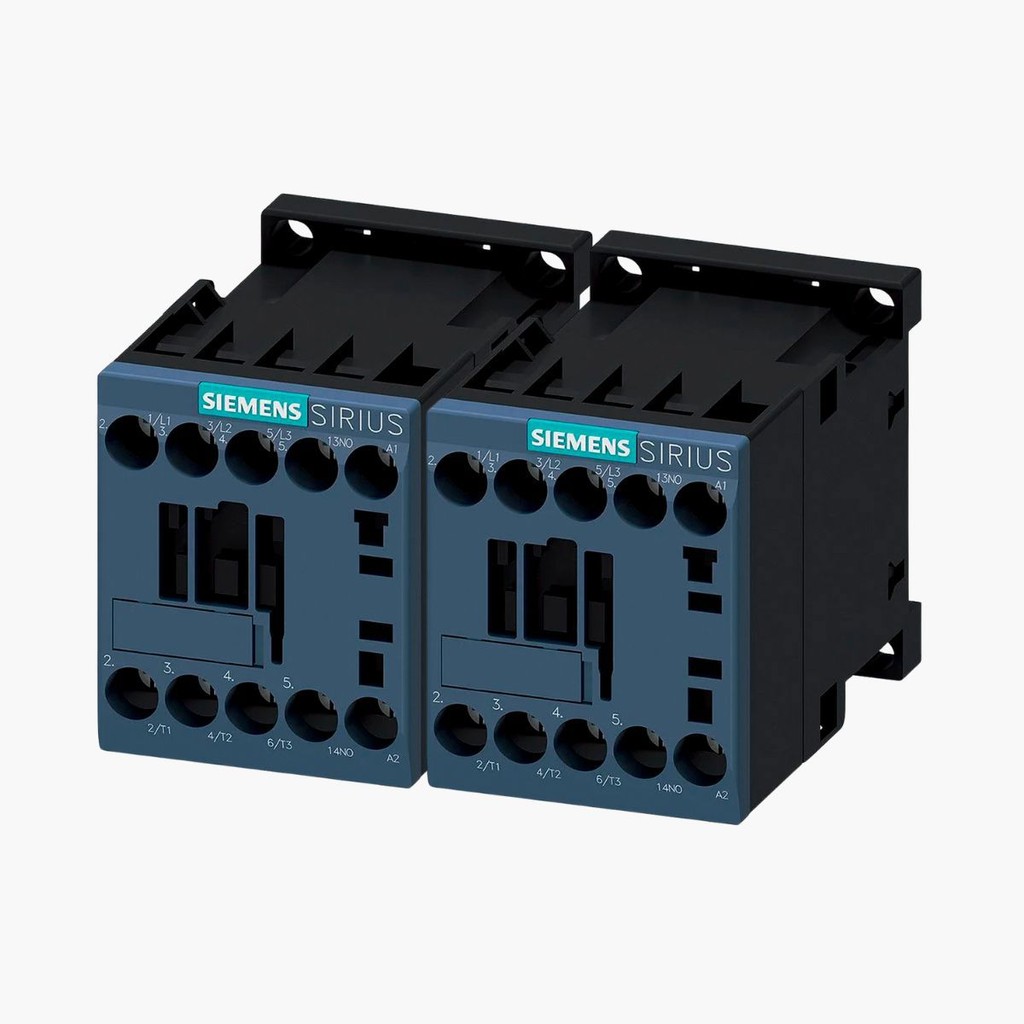 Kit 2 Contatores De Potência Tripolar 12A 24V 1Na Siemens Kit 2 Contatores De Potência Tripolar 12A 24V 1Na Siemens
