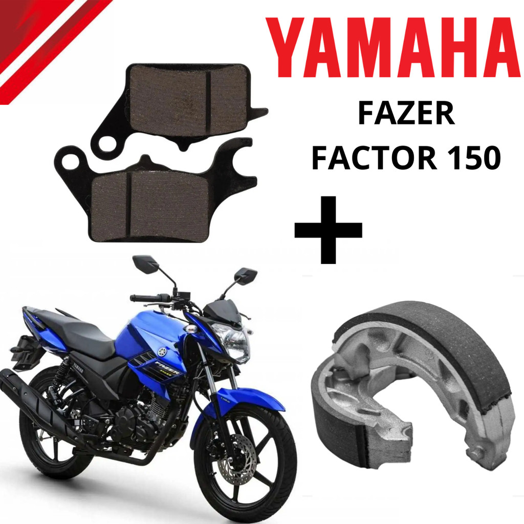 Kit Pastilha + Lona Freio Fazer150 Factor150 Factor125 2016 Até 2024 Kit Pastilha + Lona Freio Fazer150 Factor150 Factor125 2016 Até 2024