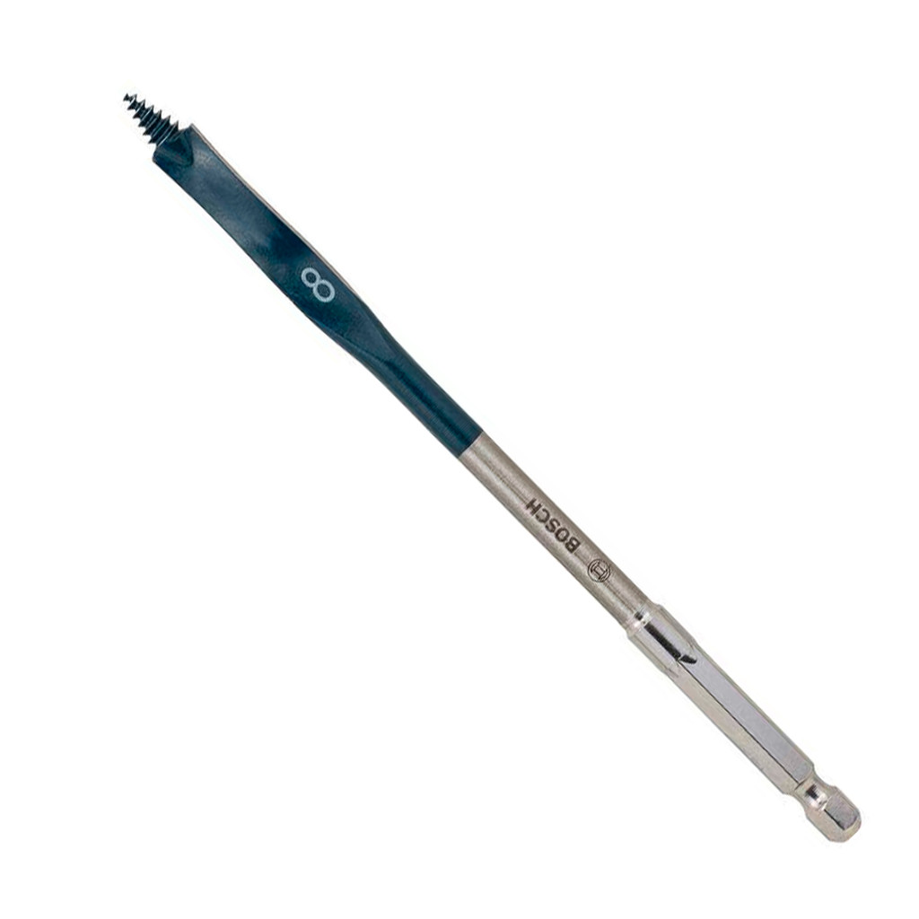 Broca Chata 8mm x 152mm para Madeira Bosch Self Cut Speed Broca Chata 8mm x 152mm para Madeira Bosch Self Cut Speed