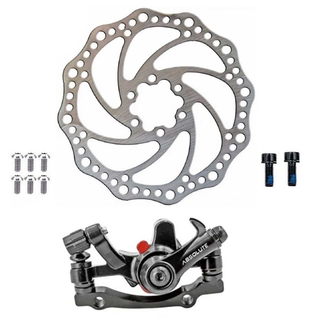 Pinça Freio A Disco Mecânico Bike Disco 160mm Dianteira ou Traseira Pinça Freio A Disco Mecânico Bike Disco 160mm Dianteira ou Traseira