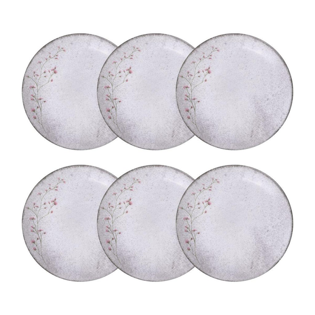 Conjunto 6 Pratos Fundos 21cm Porcelana Floralis Tramontina Conjunto 6 Pratos Fundos 21cm Porcelana Floralis Tramontina