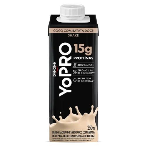 Bebida Láctea Yopro 15g de Proteína 250ml Batata Doce e Coco