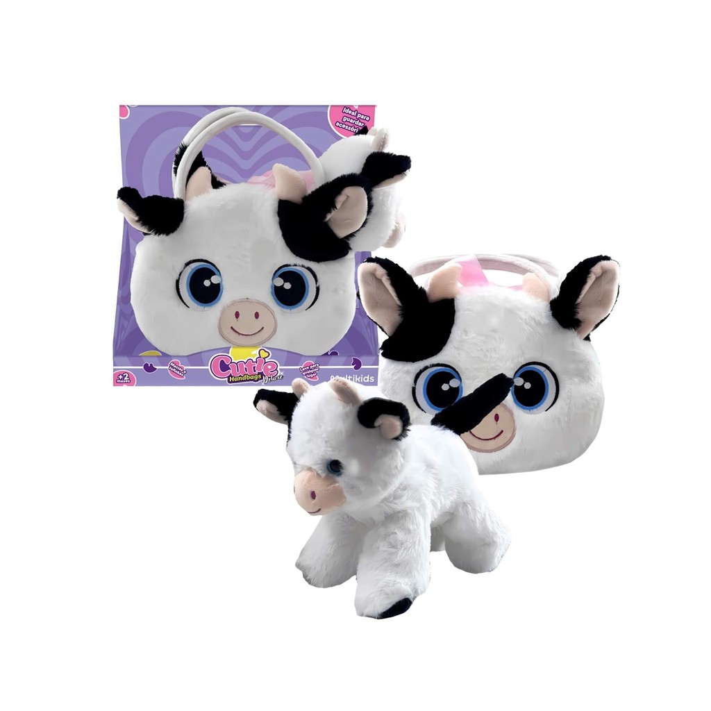 Brinquedo Pelúcia Bolsa Cutie Handbags Vaquinha Deluxe Multikids – BR2226 Brinquedo Pelúcia Bolsa Cutie Handbags Vaquinha Deluxe Multikids – BR2226