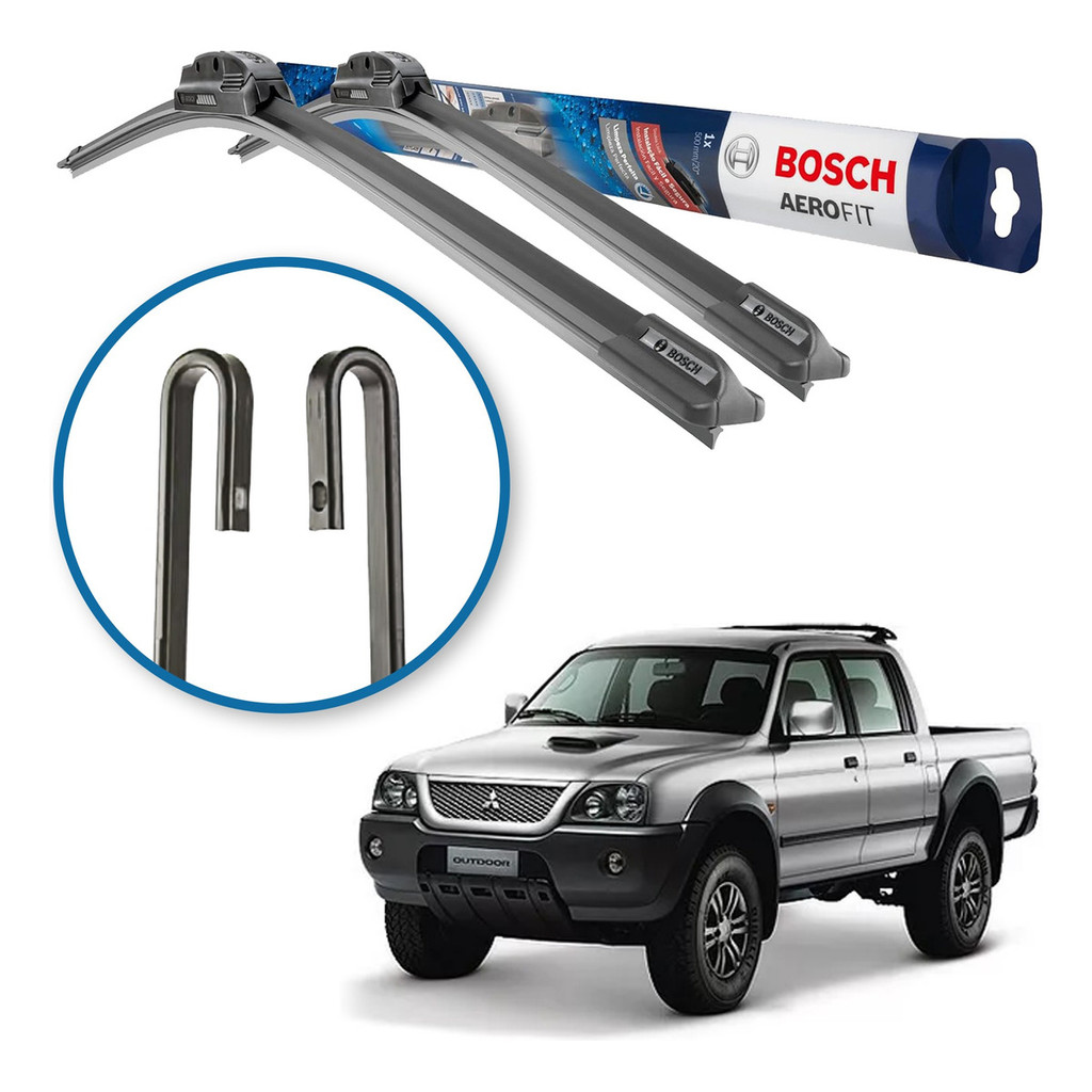 Palheta Limpador Parabrisa Original Bosch Mitsubishi L200 Outdoor 2004 A 2012 Palheta Limpador Parabrisa Original Bosch Mitsubishi L200 Outdoor 2004 A 2012
