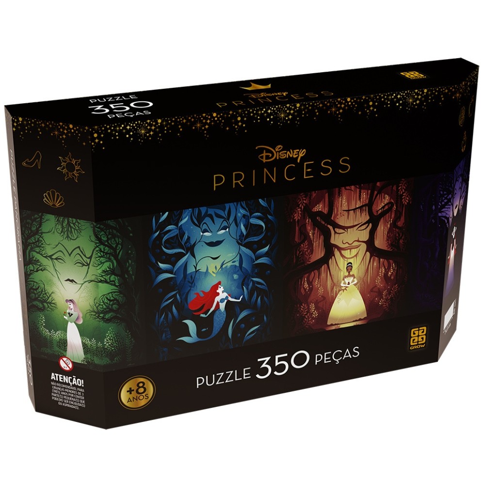 QUEBRA CABEÇA PANORAMA PRINCESAS DISNEY 350 PEÇAS GROW PUZZLE PRINCESS BRANCA NEVE ARIEL BELA VILÃ QUEBRA CABEÇA PANORAMA PRINCESAS DISNEY 350 PEÇAS GROW PUZZLE PRINCESS BRANCA NEVE ARIEL BELA VILÃ