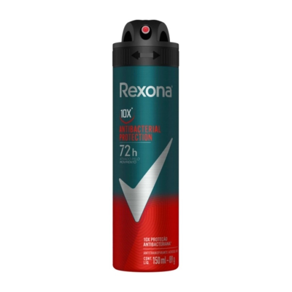 Desodorante Aerosol Rexona Men Antibacterial 150ml Desodorante Aerosol Rexona Men Antibacterial 150ml