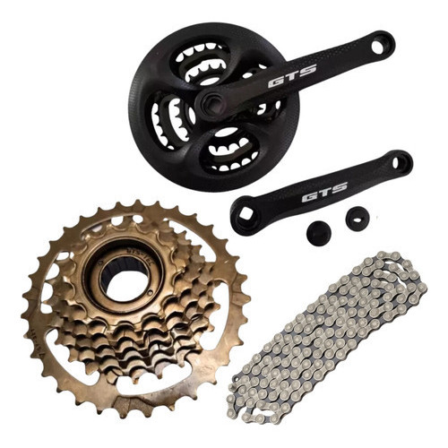 Kit Relação Bike 21v Pedivela Catraca 7v Megarange Corrente Kit Relação Bike 21v Pedivela Catraca 7v Megarange Corrente
