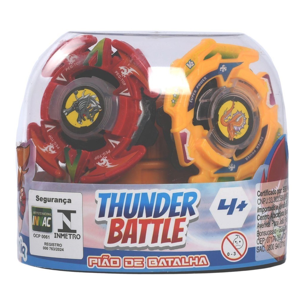 Pião de Batalha Kit com 2 Piões – Brinkzania Pião de Batalha Kit com 2 Piões – Brinkzania