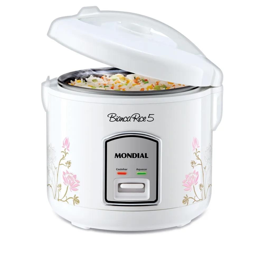 Panela Elétrica de Arroz Mondial Bianca Rice 5 400W Branco 127V – NPE-05-5X Panela Elétrica de Arroz Mondial Bianca Rice 5 400W Branco 127V – NPE-05-5X