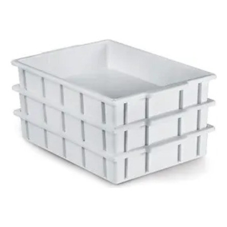 Kit 4 Caixa Bandeja Plástica Empilhavel Congelamento Pães Salgados Doces Massas Branca Reforçada Kit 4 Caixa Bandeja Plástica Empilhavel Congelamento Pães Salgados Doces Massas Branca Reforçada