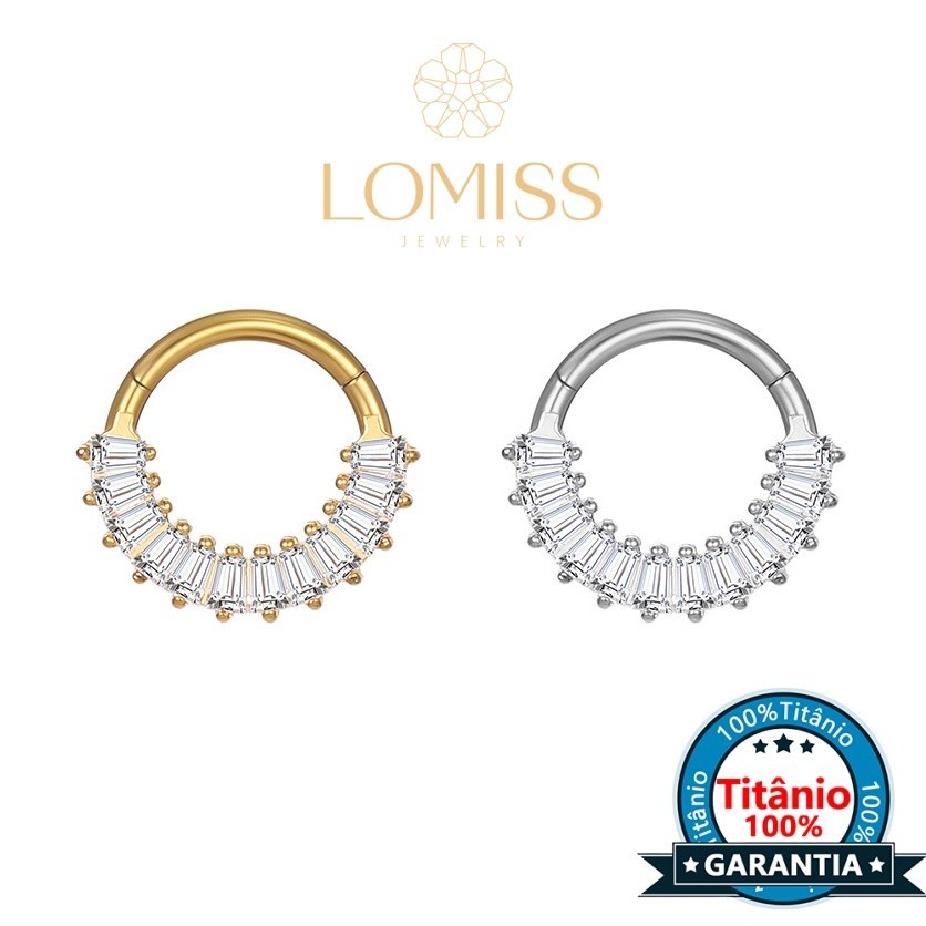 【Lomiss】Piercing Conch Septril Rook Conch Nariz Argola Titânio Segmento Articulado Zircônia 【Lomiss】Piercing Conch Septril Rook Conch Nariz Argola Titânio Segmento Articulado Zircônia
