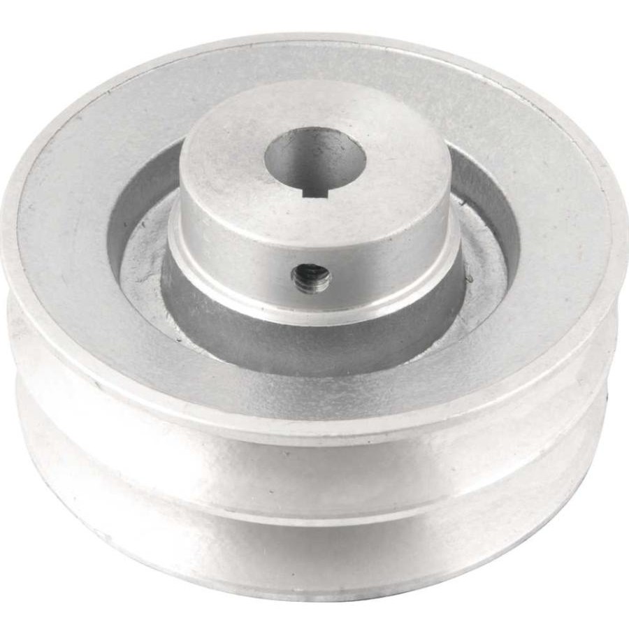 Polia Alumínio 2 Canais Perfil B 120mm com Furo 3/4 Vonder Polia Alumínio 2 Canais Perfil B 120mm com Furo 3/4 Vonder