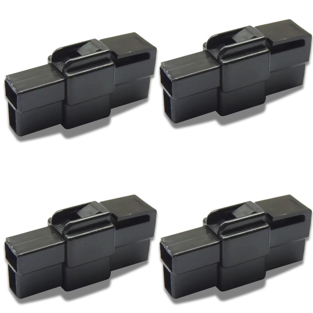 Kit 4 Conectores C/ Terminais 2 Vias Som Automotivo Conjunto Kit 4 Conectores C/ Terminais 2 Vias Som Automotivo Conjunto
