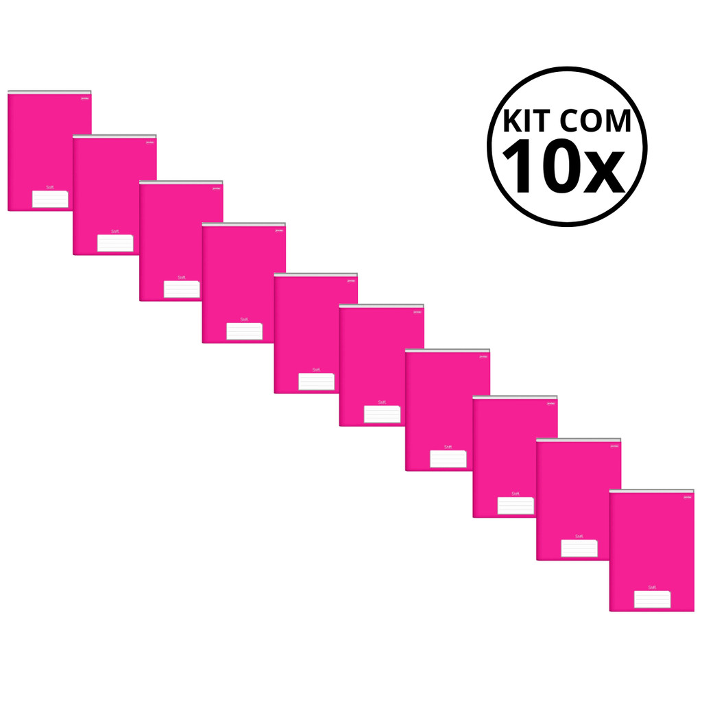 Kit Com 10 Caderno Brochura 96 Fls Pautado Capa Dura – Stiff KITS:KIT 02 Kit Com 10 Caderno Brochura 96 Fls Pautado Capa Dura – Stiff KITS:KIT 02