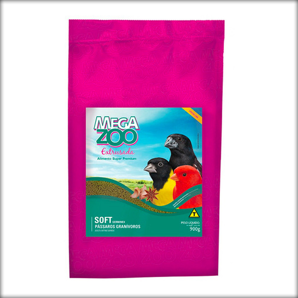 Ração Extrusada Megazoo Soft Germinex Aves Granívoras – 900 g Ração Extrusada Megazoo Soft Germinex Aves Granívoras – 900 g