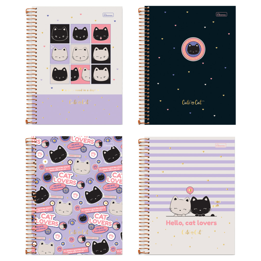 Caderno 01 Matéria Colegial Cut & Cat 80 Folhas – CADERSIL Caderno 01 Matéria Colegial Cut & Cat 80 Folhas – CADERSIL