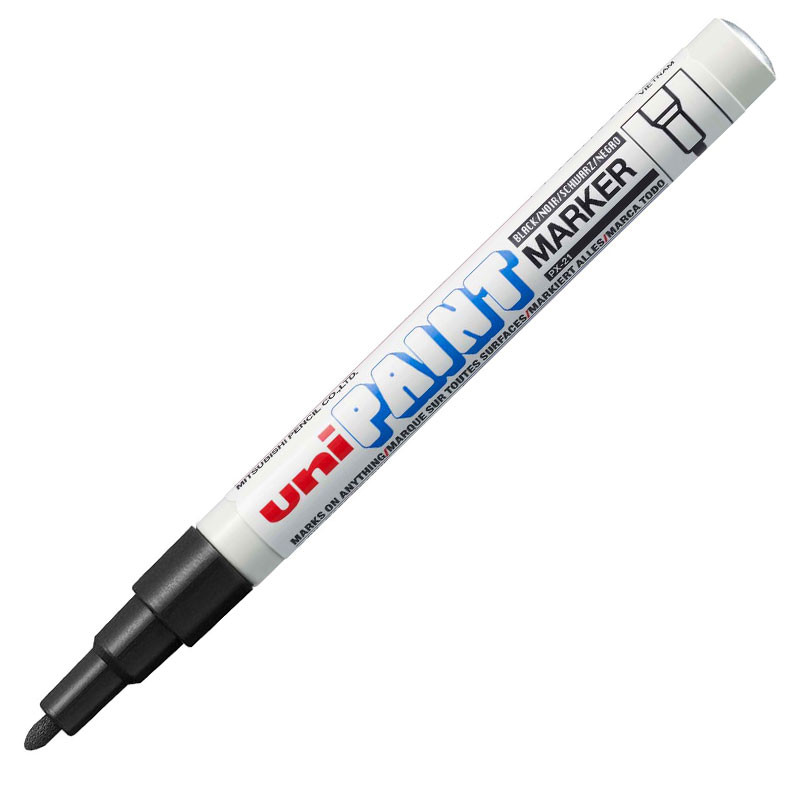 Pincel marcador permanente Paint Marker Preto PX-21 Uni-Paint Pincel marcador permanente Paint Marker Preto PX-21 Uni-Paint