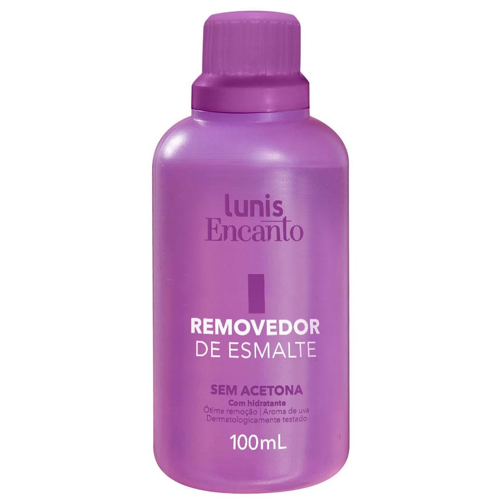 REMOVEDOR ESMALTE LUNIS ENCANTO 100ML SEM ACETONA REMOVEDOR ESMALTE LUNIS ENCANTO 100ML SEM ACETONA