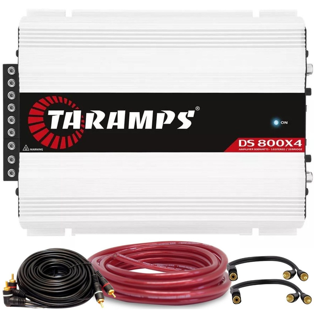 Módulo Taramps Ds800x4 + Cabo 9mm 5m + Cabo Rca + 2 Cabos Y Módulo Taramps Ds800x4 + Cabo 9mm 5m + Cabo Rca + 2 Cabos Y