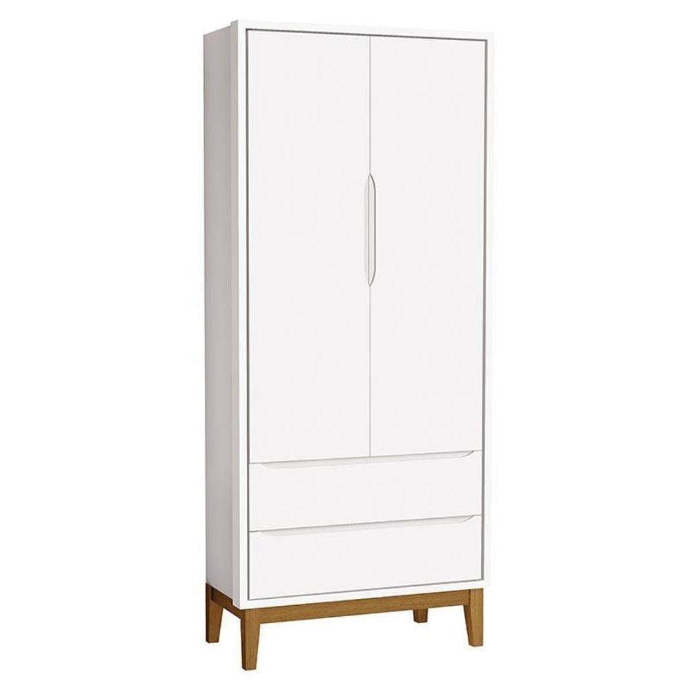 Guarda Roupa Infantil New Classic 2 Portas Branco Com Pés Madeira – Reller Guarda Roupa Infantil New Classic 2 Portas Branco Com Pés Madeira – Reller