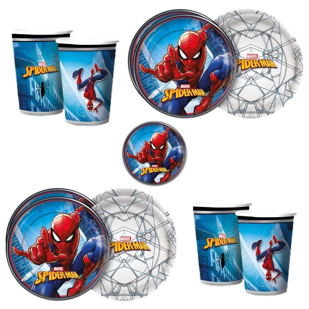 Kit Festa SPIDER MAN HOMEM ARANHA 16 Pratos + 16 Copos Descartável 180 Ml Papel – REGINA Kit Festa SPIDER MAN HOMEM ARANHA 16 Pratos + 16 Copos Descartável 180 Ml Papel – REGINA