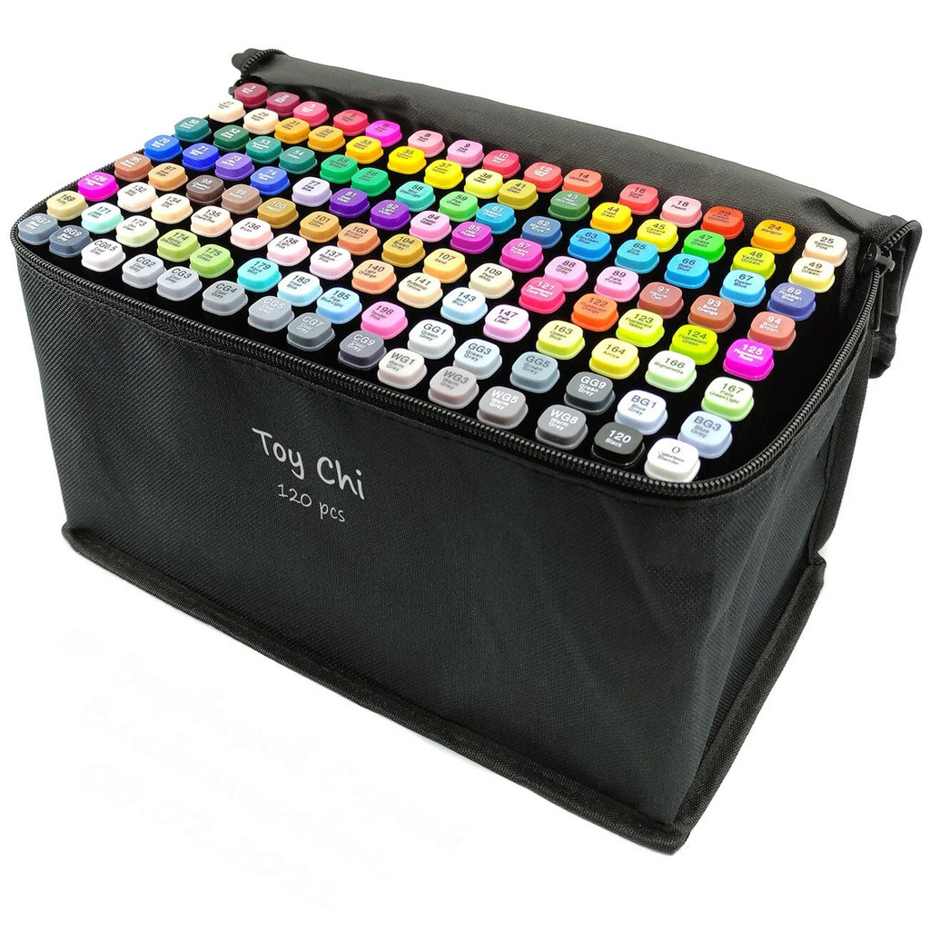 Kit 120 Conjunto De Canetas Marcador Permanente Ponta Dupla Escolar Cores Pincel Colorido Desenho Kit 120 Conjunto De Canetas Marcador Permanente Ponta Dupla Escolar Cores Pincel Colorido Desenho