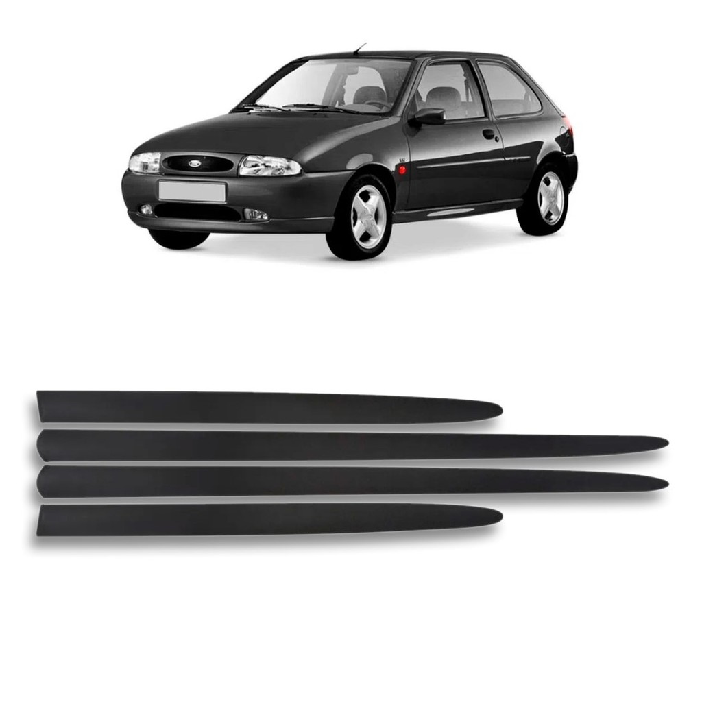 Jogo Friso Lateral Fiesta 2pts 1996 97 1998 1999 4pcs Preto Jogo Friso Lateral Fiesta 2pts 1996 97 1998 1999 4pcs Preto