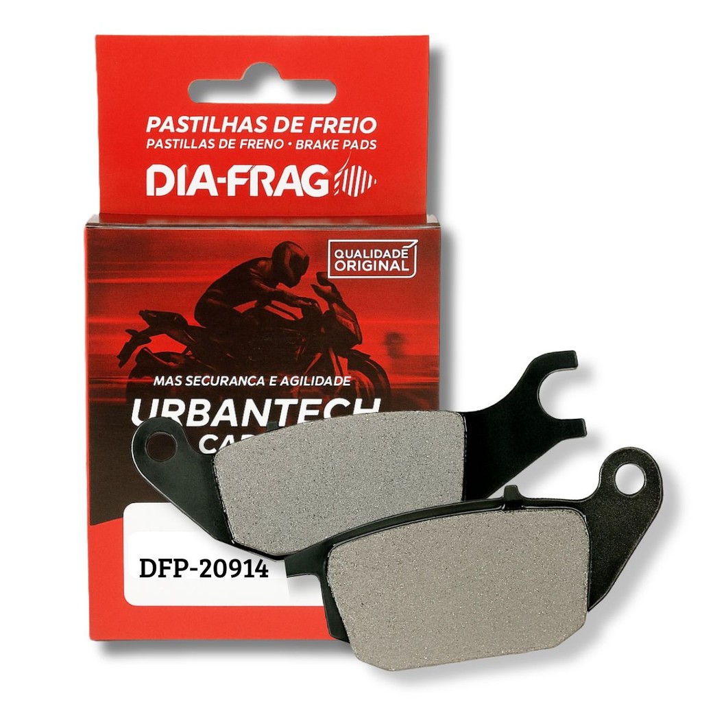 Pastilha de Freio Traseira Cg 160 Titan Abs 2025 Diafrag Pastilha de Freio Traseira Cg 160 Titan Abs 2025 Diafrag