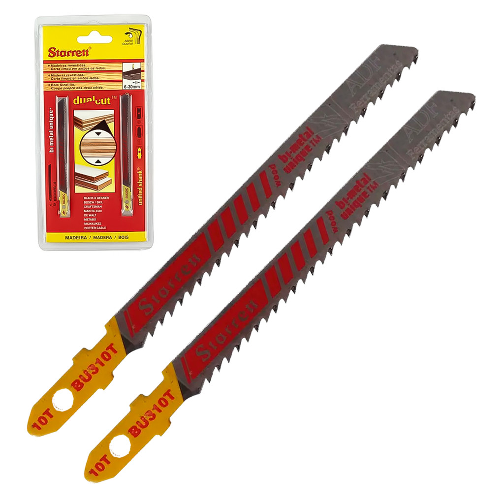 Lâmina Serra Tico-Tico Madeira MDF 75mm 19D Starrett BU3DC-2 STARRET Corte Profissional Fácil Lâmina Serra Tico-Tico Madeira MDF 75mm 19D Starrett BU3DC-2 STARRET Corte Profissional Fácil