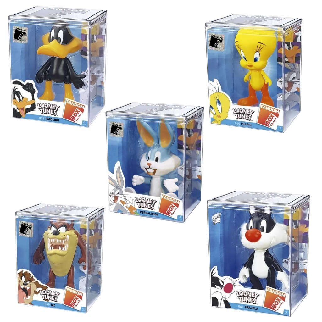 Brinquedo Boneco Colecionável Coleção Looney Tunes Fandom Box c/ Caixa Acrílica Expositora Líder Brinquedo Boneco Colecionável Coleção Looney Tunes Fandom Box c/ Caixa Acrílica Expositora Líder