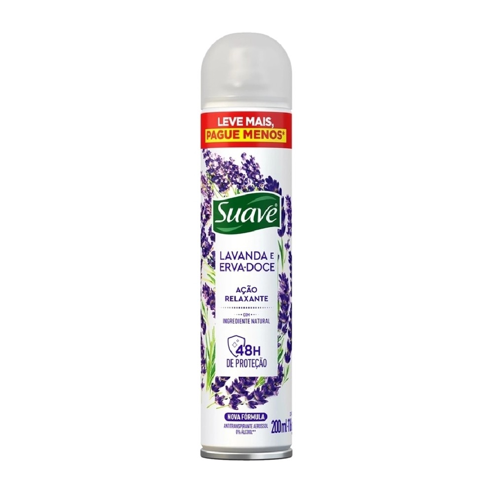 Desodorante Aerosol Suave Lavanda e Erva Doce 48h 200ml Desodorante Aerosol Suave Lavanda e Erva Doce 48h 200ml