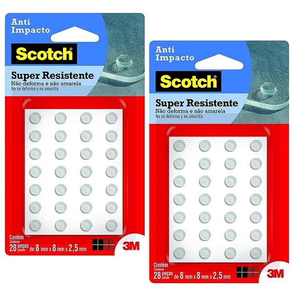 Kit com 56 Protetor ANTI-IMPACTO 3M SCOTCH Redondo EXTRA Pequeno Kit com 56 Protetor ANTI-IMPACTO 3M SCOTCH Redondo EXTRA Pequeno