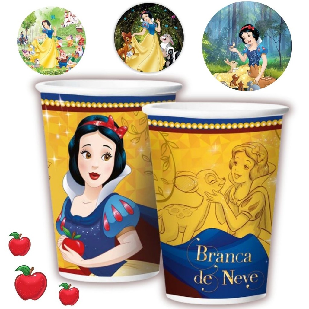 8~40 COPO PAPEL FESTA BRANCA DE NEVE 180ML REGINA 8~40 COPO PAPEL FESTA BRANCA DE NEVE 180ML REGINA
