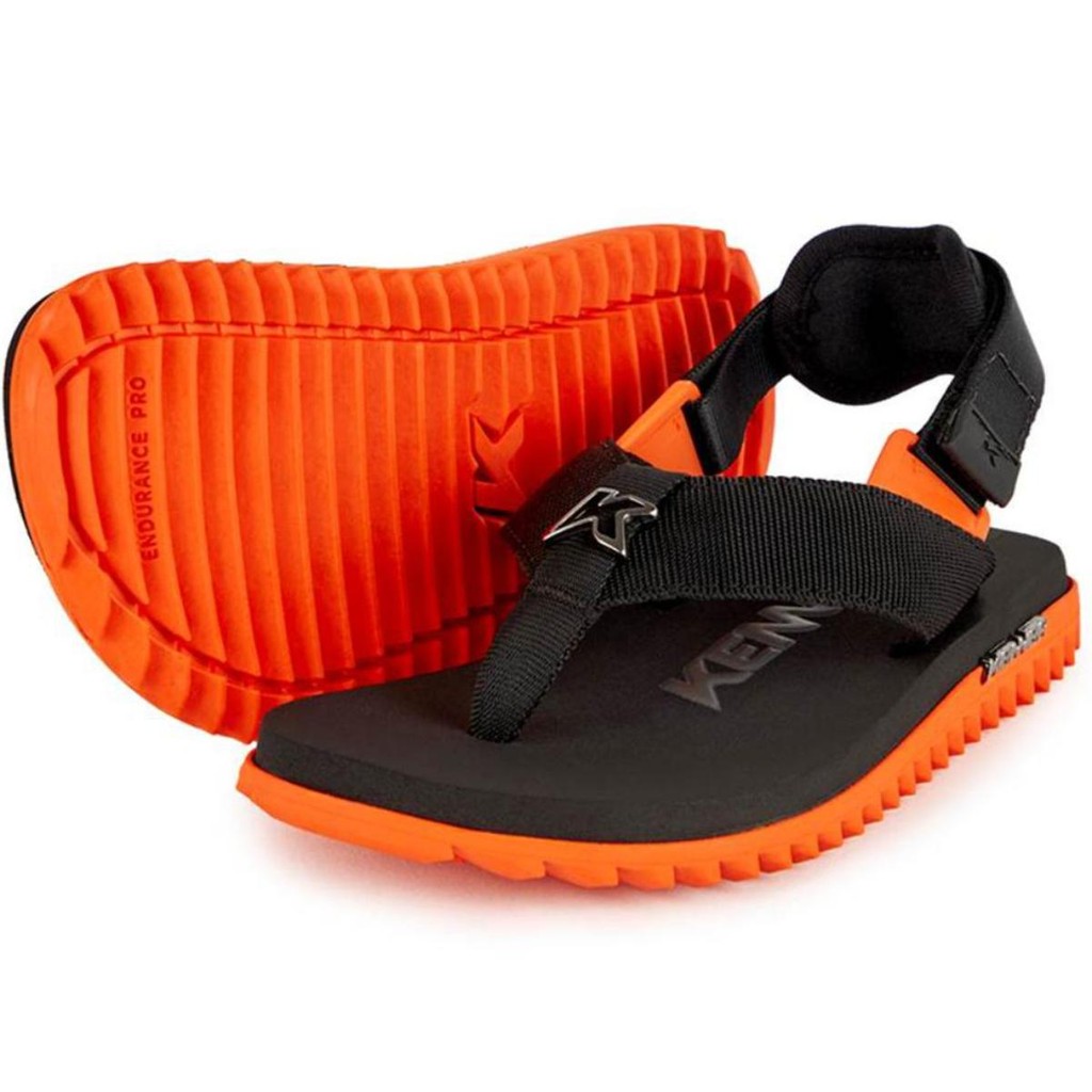Chinelo Infantil Kenner Kivah Run Kids – Preto e Laranja Chinelo Infantil Kenner Kivah Run Kids – Preto e Laranja