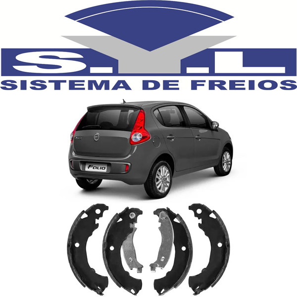 Sapata Lona Freio Fiat Palio Uno 2010 a 2021 Traseira SYL Syl203012