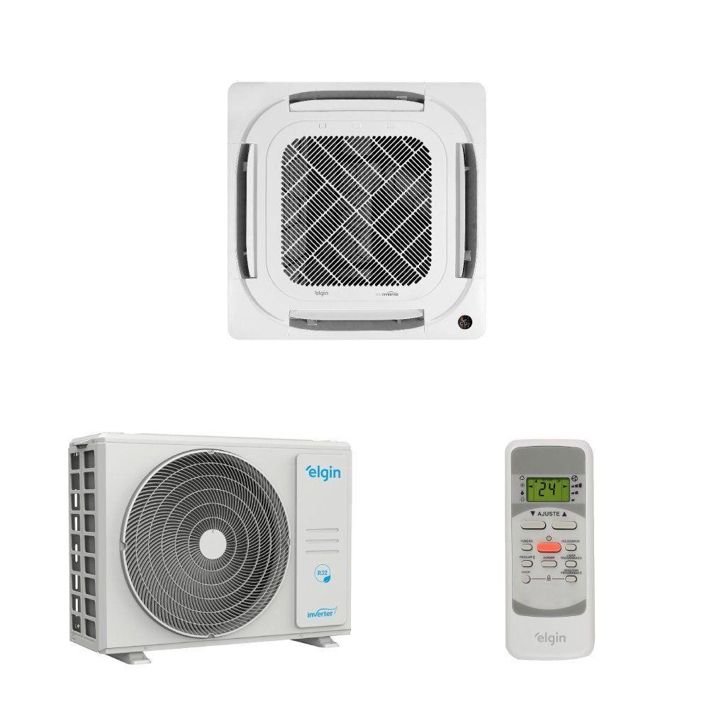 Ar-Condicionado Split Cassete Elgin Eco Inverter 24000 BTUS Quente e Frio 220V KVQE24C2CA Ar-Condicionado Split Cassete Elgin Eco Inverter 24000 BTUS Quente e Frio 220V KVQE24C2CA