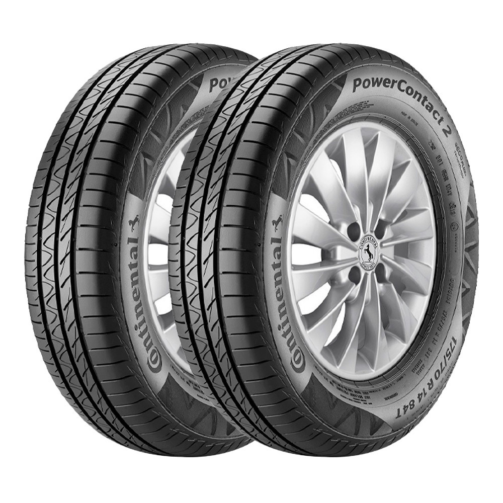 Jogo 2 Pneus Continental Aro 14 PowerContact 2 185/65R14 86T Jogo 2 Pneus Continental Aro 14 PowerContact 2 185/65R14 86T