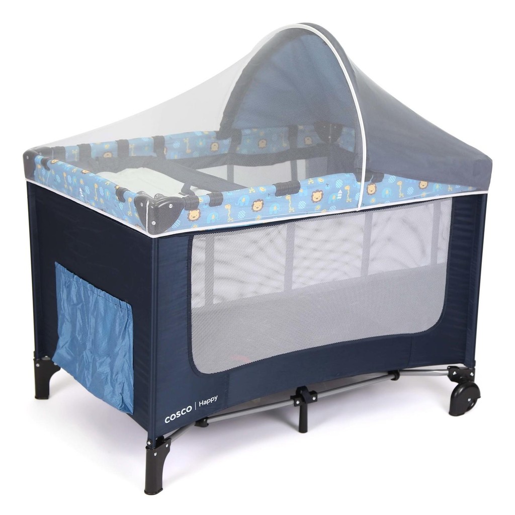 Berço Portátil Happy Azul Cosco Kids Berço Portátil Happy Azul Cosco Kids