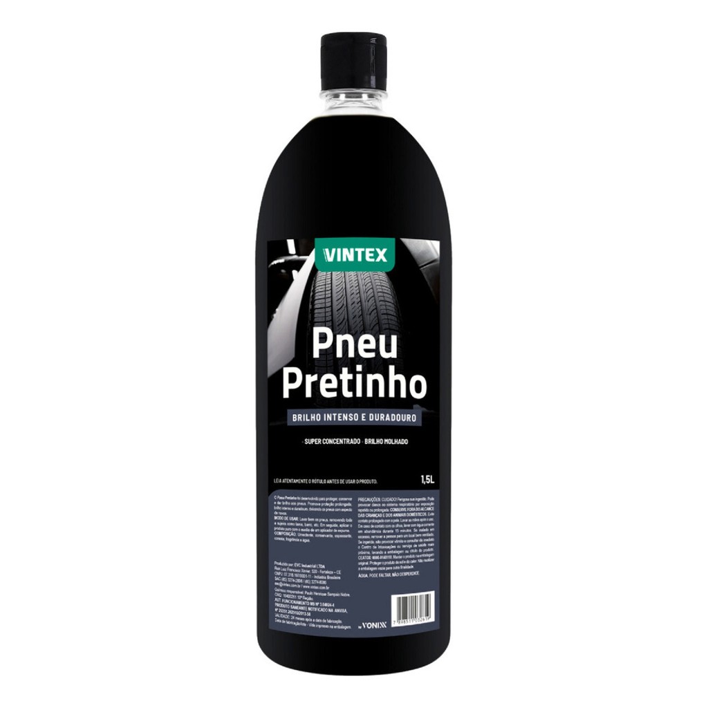 Pneu Pretinho Brilho Intenso Abrilhantador Vonixx 1,5L Pneu Pretinho Brilho Intenso Abrilhantador Vonixx 1,5L