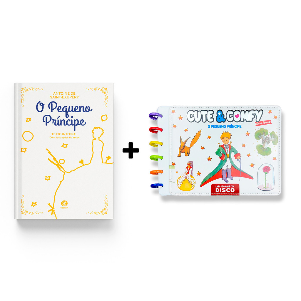 O Pequeno Príncipe – Kit 1 Livro Capa Almofadada + 1 Livro de Colorir Encadernação em Disco O Pequeno Príncipe – Kit 1 Livro Capa Almofadada + 1 Livro de Colorir Encadernação em Disco