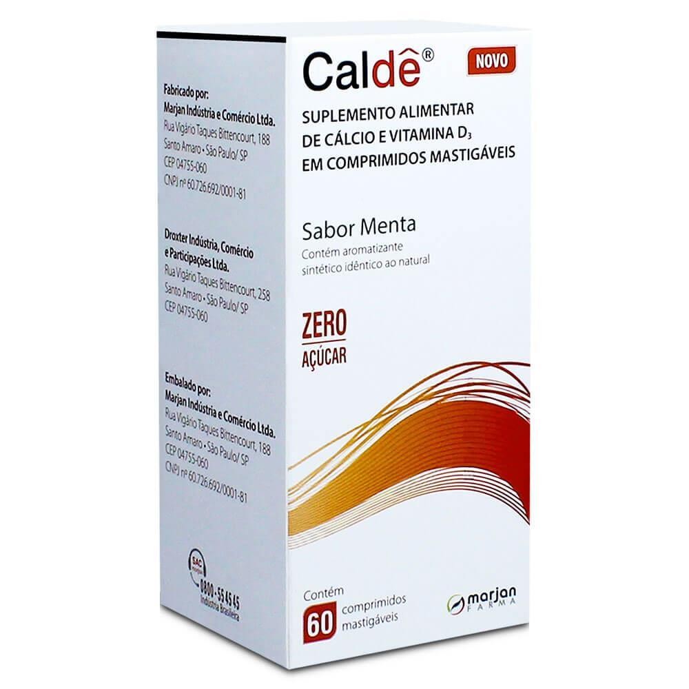 CALDÊ COM 60 COMPRIMIDOS MASTIGÁVEIS SABOR MENTA CALDÊ COM 60 COMPRIMIDOS MASTIGÁVEIS SABOR MENTA