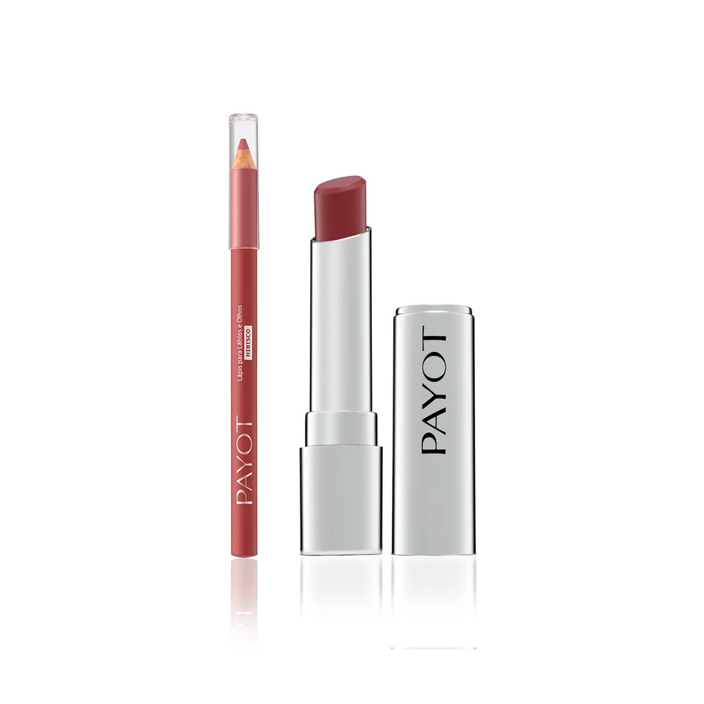 KIT LABIAL PAYOT – 8: Batom MALVA + Lápis HIBISCO KIT LABIAL PAYOT – 8: Batom MALVA + Lápis HIBISCO