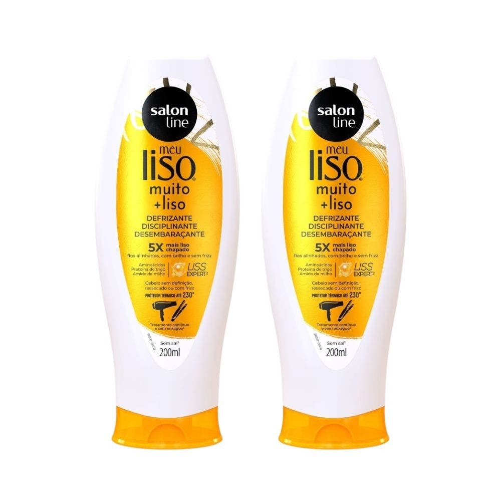 Kit Defrizante Protetor Térmico Meu Liso Muito Liso Salon Line 200ml (2 Unidades) Kit Defrizante Protetor Térmico Meu Liso Muito Liso Salon Line 200ml (2 Unidades)