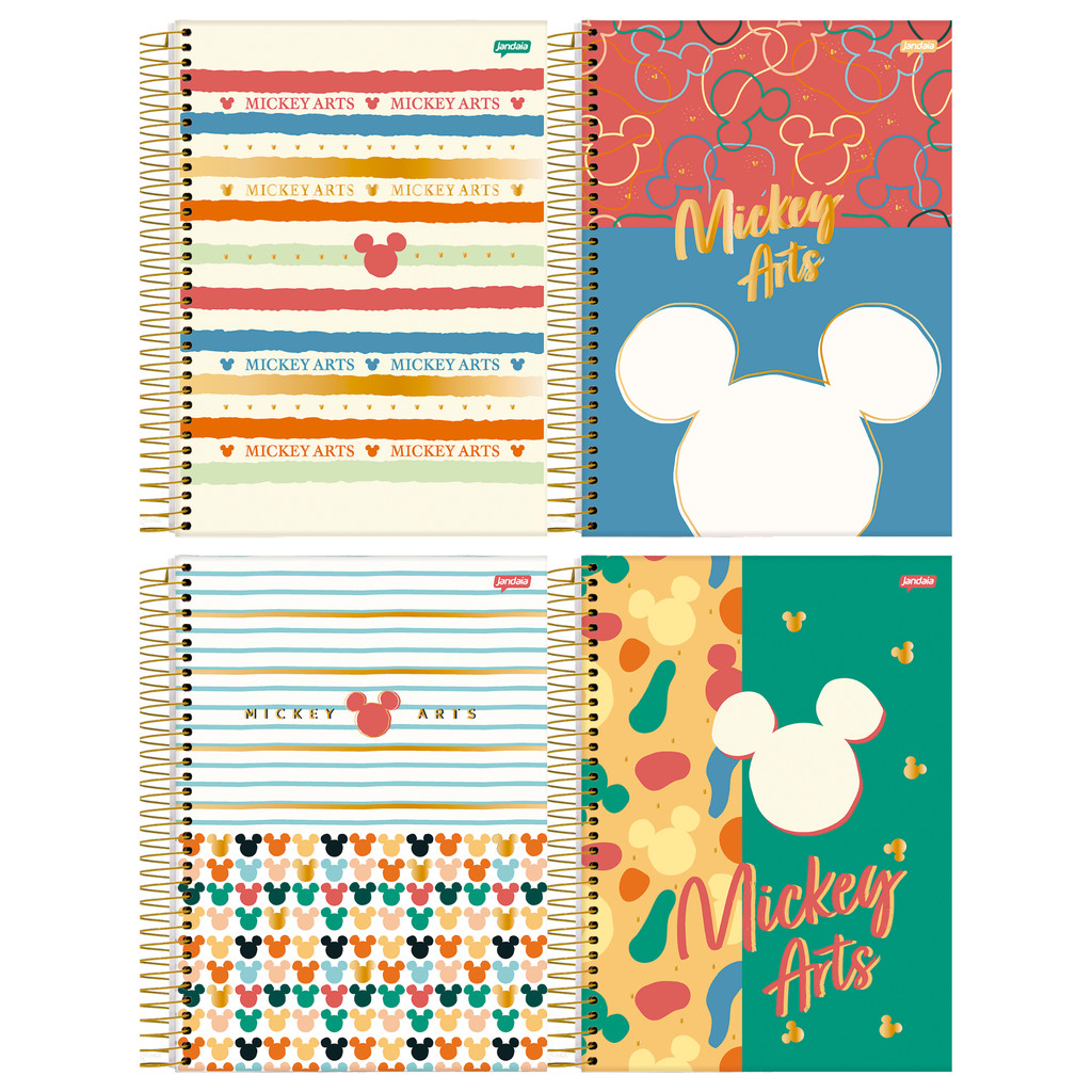 Caderno Universitário Capa Dura 1 Matéria 80 Folhas Mickey Arts Jandaia – Pacote Com 4 Unidades Caderno Universitário Capa Dura 1 Matéria 80 Folhas Mickey Arts Jandaia – Pacote Com 4 Unidades