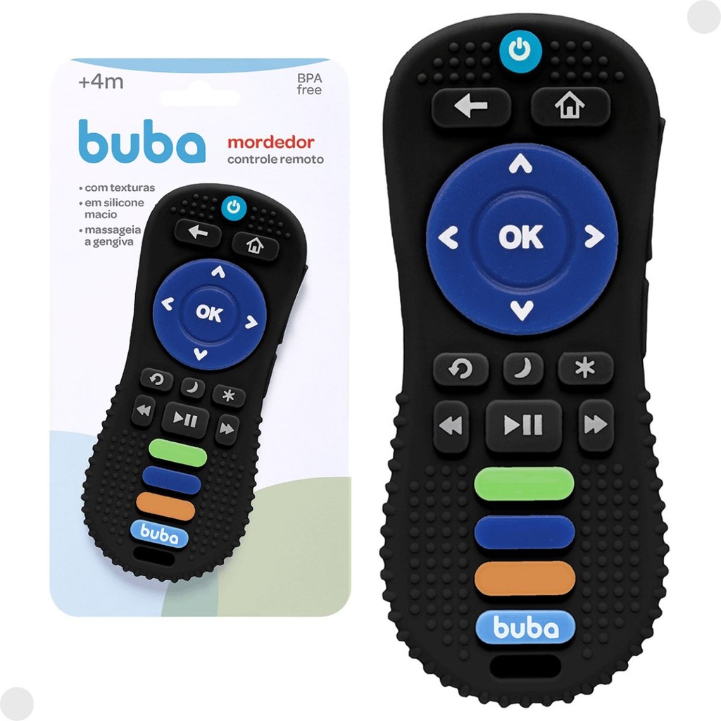 Mordedor Controle Remoto Para Bebês em Silicone BPA FREE 18761 – Buba Mordedor Controle Remoto Para Bebês em Silicone BPA FREE 18761 – Buba