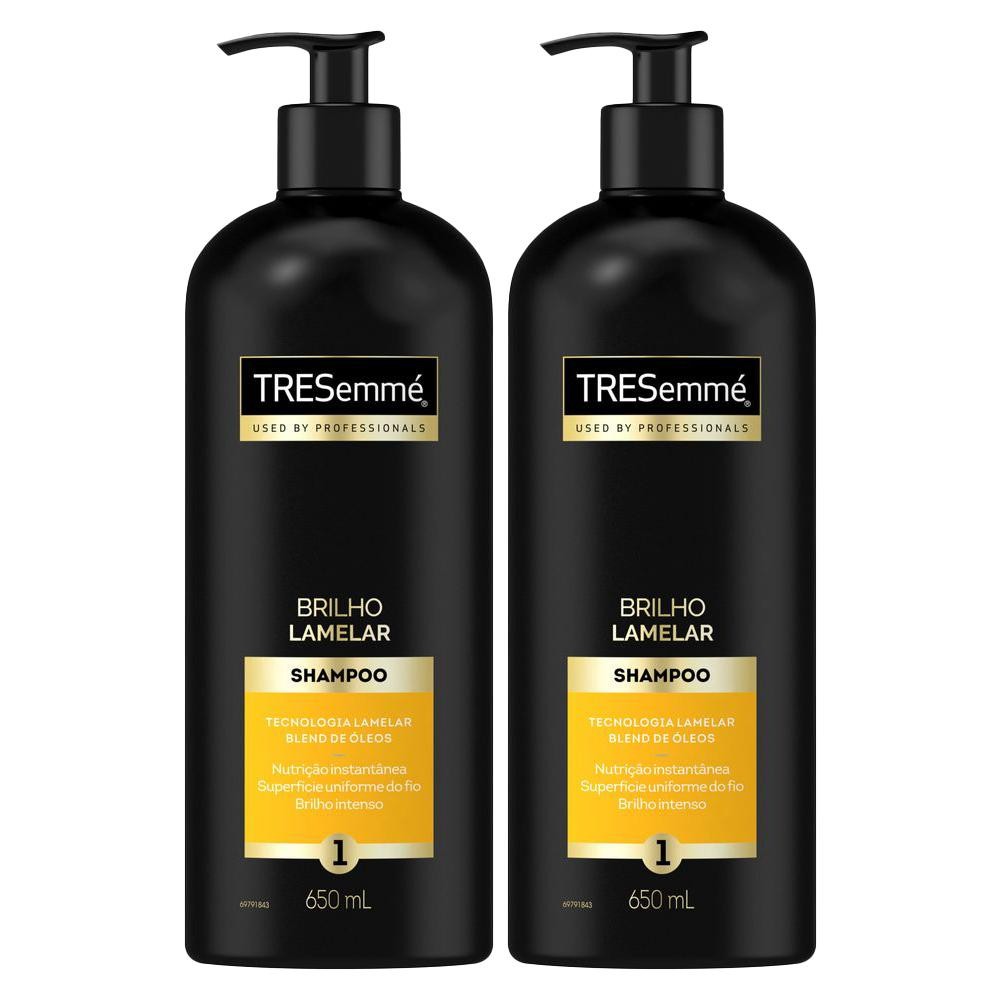 Kit 2 Shampoos Tresemmé Brilho Lamelar 650ml Kit 2 Shampoos Tresemmé Brilho Lamelar 650ml
