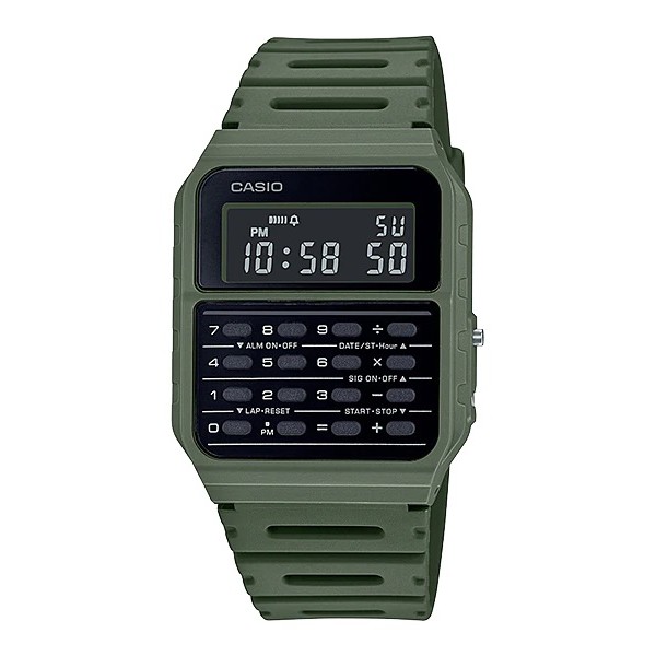 Relógio Casio Calculadora Vintage CA-53WF-3BDF Verde Relógio Casio Calculadora Vintage CA-53WF-3BDF Verde
