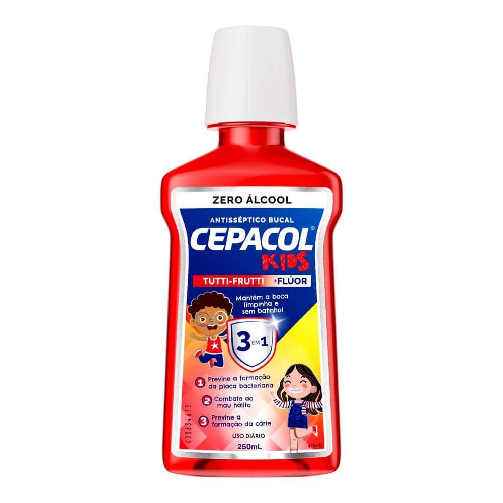 CEPACOL KIDS TUTTI-FRUTTI + FLÚOR SEM ÁLCOOL COM 250ML CEPACOL KIDS TUTTI-FRUTTI + FLÚOR SEM ÁLCOOL COM 250ML